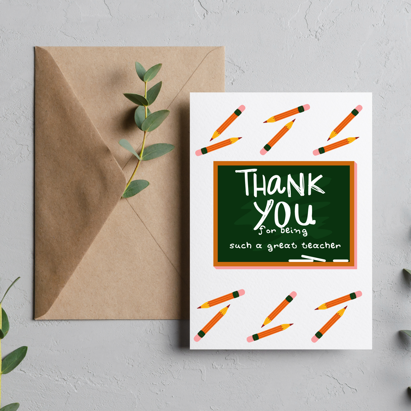 Teacher Thank You Gratitude Greeting Card